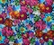 Pink-Blue-Multi Rayon Floral Printed Challis Woven Fabric By the Yard